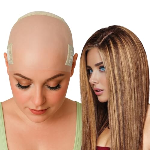 Labhairs LaceMAX Wig Grip Cap for Women  Non Slip Adjustable Wig Caps Holds Glueless Wigs Securely in Place Reusable HD Lace Cap with Headband for Lace Front Wigs One Size Fits All Nude